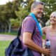 Healthy couple exercising outdoors, promoting back-friendly fitness and injury prevention in Portsmouth, NH.